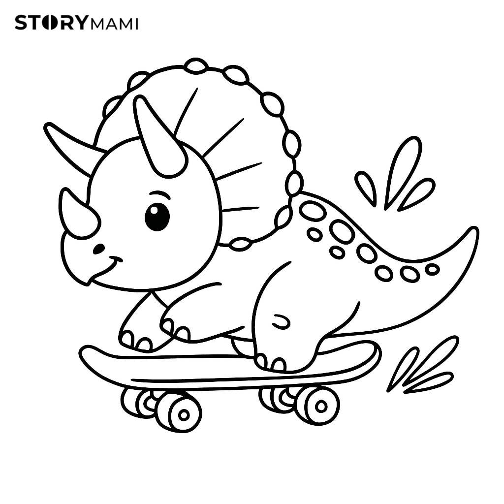 Skateboarding Dinosaur