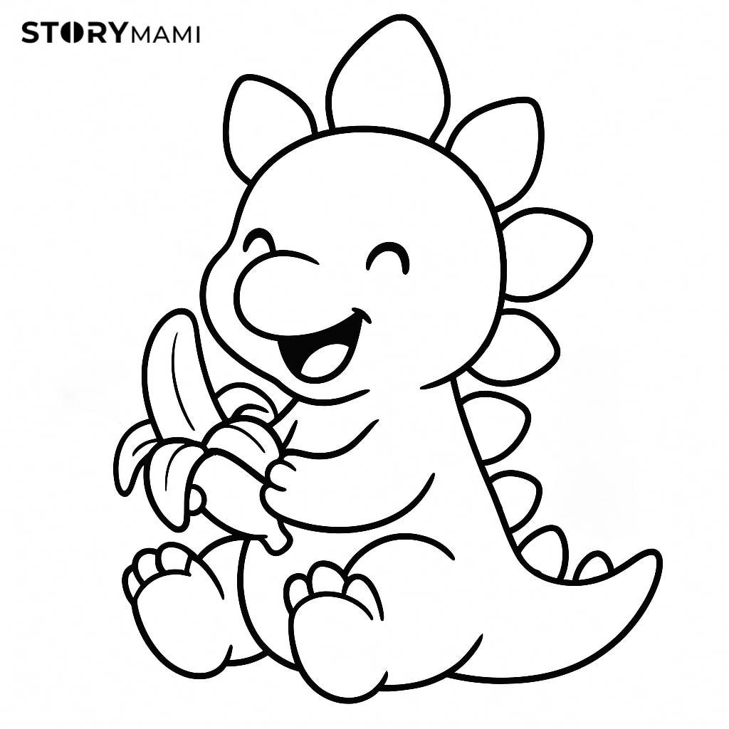 Stegosaurus Eating a Banana
